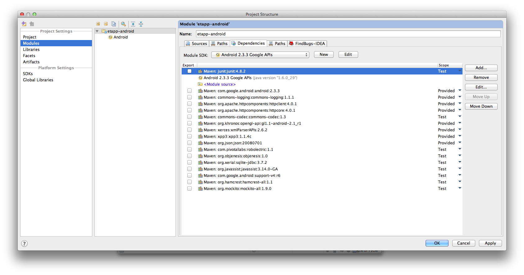 IntelliJ Dependency order screenshot